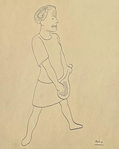 Hoffmeister Adolf (1902 - 1973) : Mrs. Ryan - Tenisový turnaj v Cannes 1927