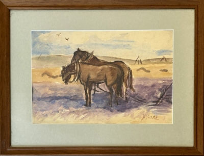 Sedláček Vojtěch (1892 - 1973) : Koně na poli