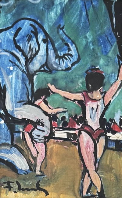 Emler František (1912 - 1992) : Vystoupení se slonem