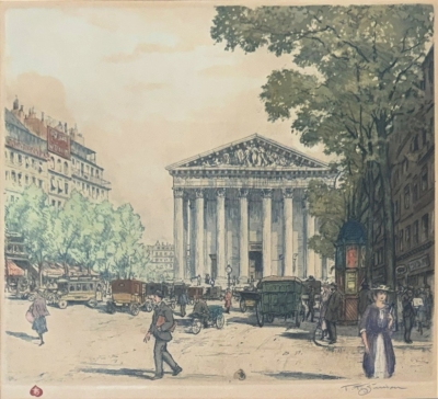 Tavík Šimon František (1877 - 1942) : Náměstí La Mandeleine v Paříži